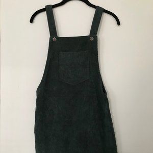 Small SHEIN Green Corduroy Overall Dress